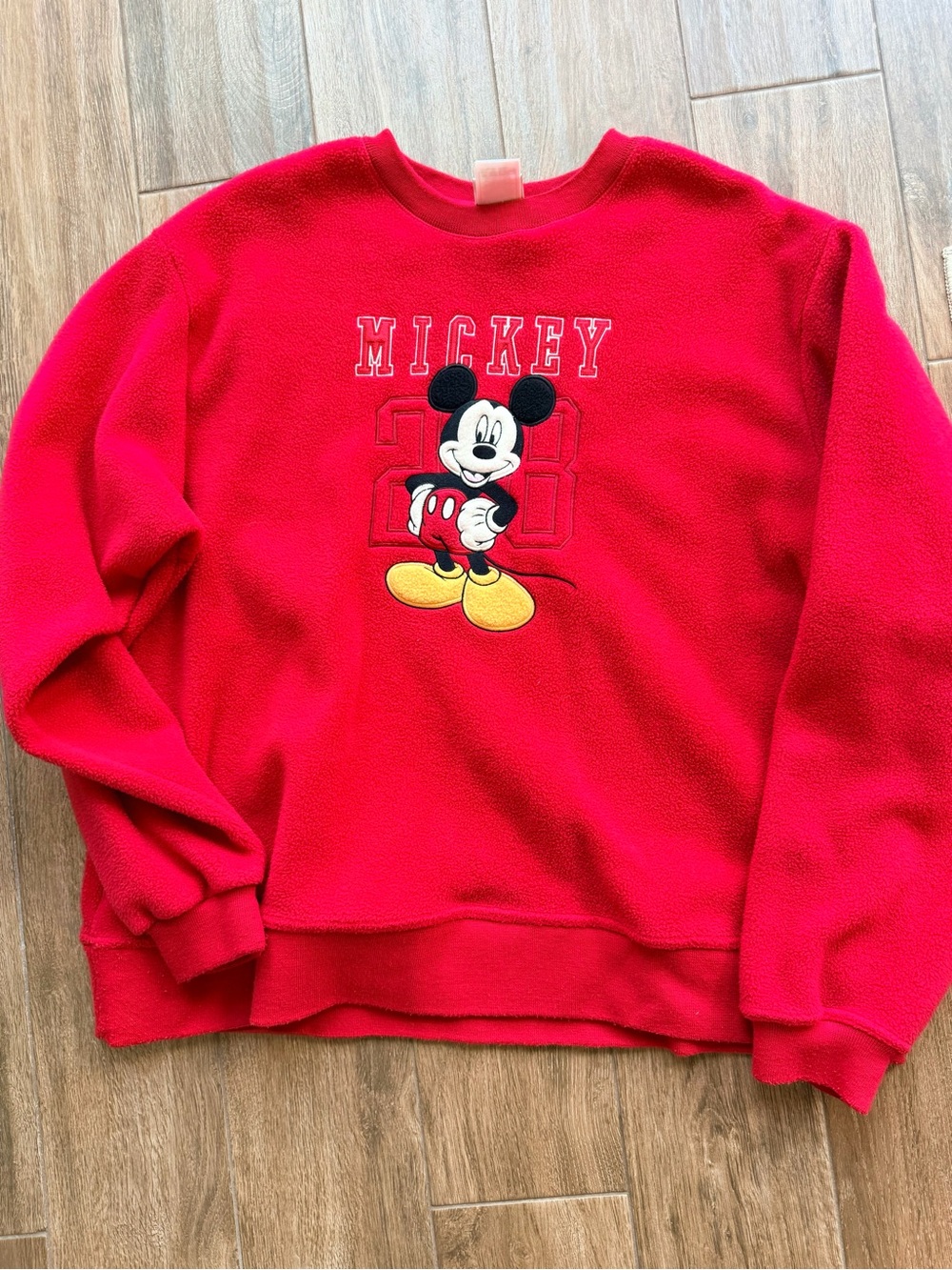 Vintage Mickey Graphic Red Crewneck Sweater